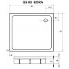51788 sanotechnik sprchova vanicka stvorcova 80x80x14cm made in eu