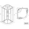 52043 sanotechnik relax sprchovy box tc01 90x90x207cm cierny
