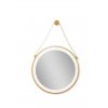 Sanotechnik SOHO zrkadlo okrúhle s LED osvetlením 60x60 cm, dizajnové zavesenie, zlaté