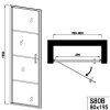 S80B F80B3 Sanotechnik SOHO Elite Black štvorcový sprchový kút, šírka 80cm, otváravé dvere+fix, dizajnový