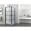 S80B F80B3 Sanotechnik SOHO Elite Black štvorcový sprchový kút, šírka 80cm, otváravé dvere+fix, dizajnový