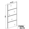 K100B F80B3 Sanotechnik SOHO Elite Black obdĺžnikový sprchový kút, 100x80cm, otváravé dvere+fix, dizajnový
