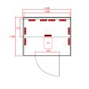 Sanotechnik Oslo infrasauna pre2 osoby, 150x150cm