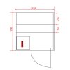 Sanotechnik Luxor 1 fínska sauna so soľnými kameňmi pre 2 osoby, 120x120cm
