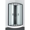 PS10B Sanotechnik BALATON 1 black sprchový box štvrťkruh bez strechy, 90x90x203cm 01