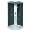 Sanotechnik QuickLine Punto, sprchový box čtvrtkruh 90x90x215cm, černý, CL07