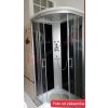 Sanotechnik QuickLine Punto, sprchový box čtvrtkruh 90x90x215cm, černý, CL07