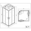 Sanotechnik QuickLine Trend, sprchový box štvorec 90x90x215cm, CL71