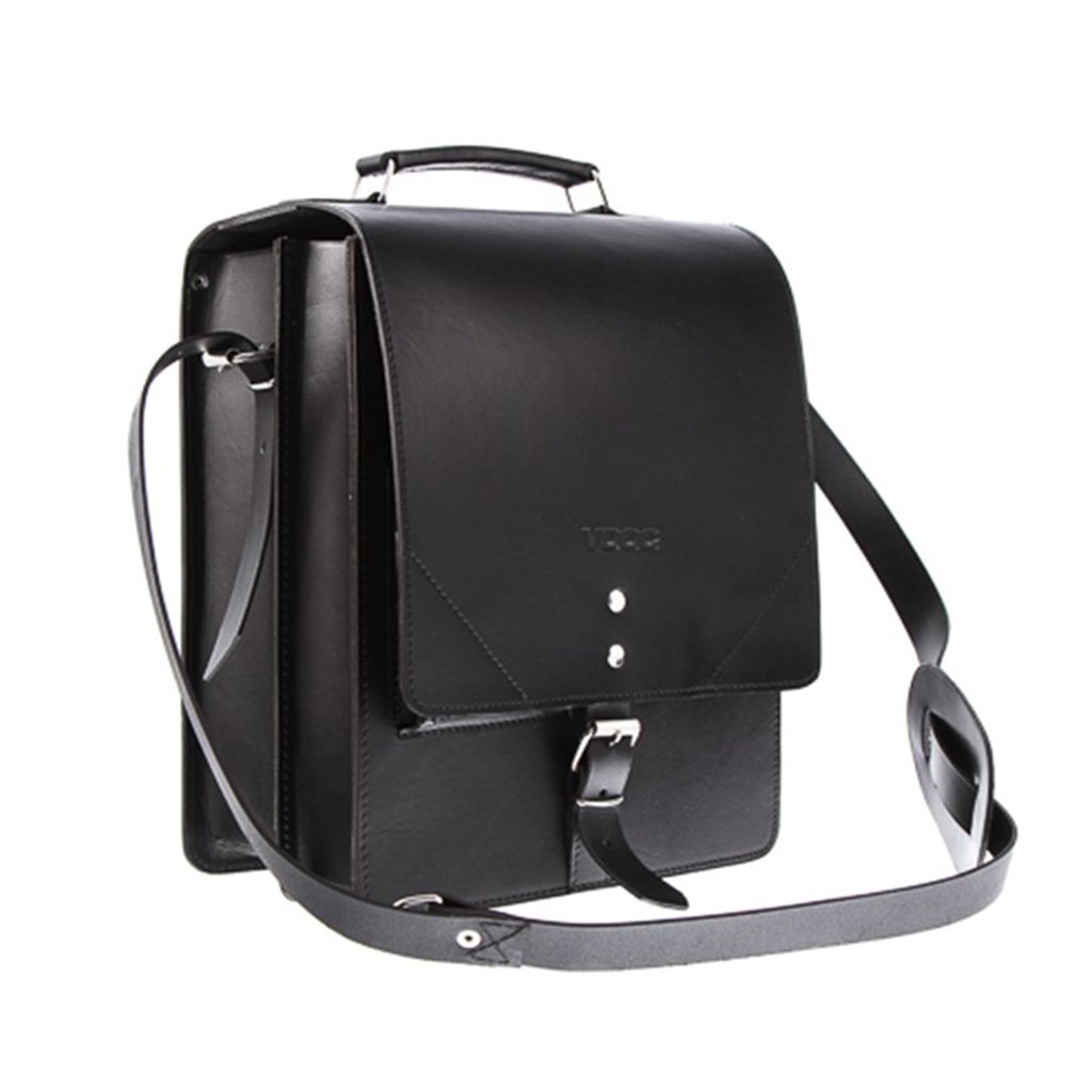 Kožená taška VOOC Vintage P37 unisex barva černá