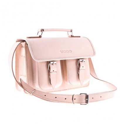 Kožená taška VOOC Vintage P30 unisex barva přírodní/bílá
