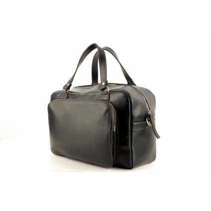 Pánská kožená cestovní taška Barelly Bags Duffelbag PREMIUM barva černá
