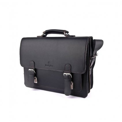 Pánská kožená taška na notebook Barelly Bags New Barka barva černá velikost S