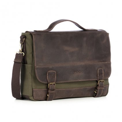 Taška na notebook VOOC URBAN EC1 unisex barva hnědá/zelená