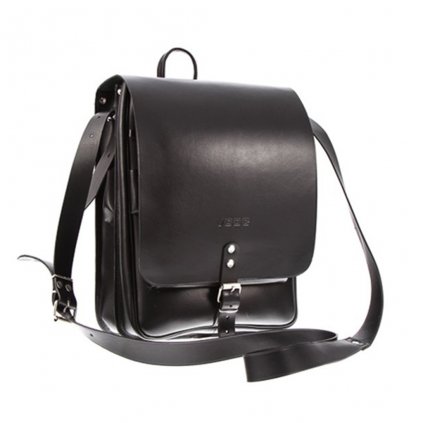 Kožená taška VOOC VINTAGE P15 unisex funkce batohu barva černá