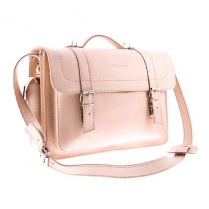 Kožená taška VOOC VINTAGE P23 s funkcí batohu unisex barva přírodní/bílá