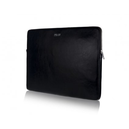 Kožené pouzdro na notebook 15" unisex Solier SA23 barva černá