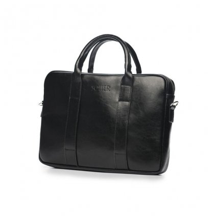 Pánská kožená taška na notebook Solier SL20 EDYNBURG barva černá