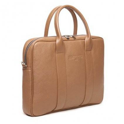 Pánská kožená taška na notebook SEMPERTUS barva hnědá/cognac BIZ-02/LRN/001
