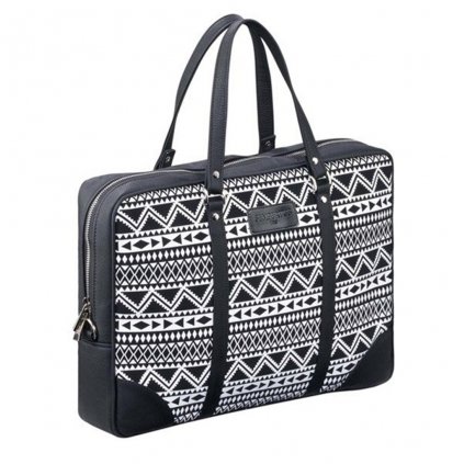 Dámská taška na notebook z ekokůže SEMPERTUS barva černá /bílá BIZ-03/04