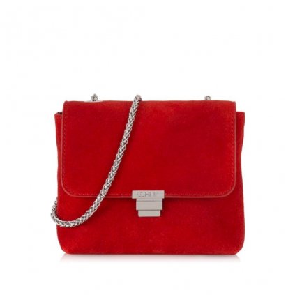 Dámská společenská kabelka z přírodní kůže crossbody Ochnik červená