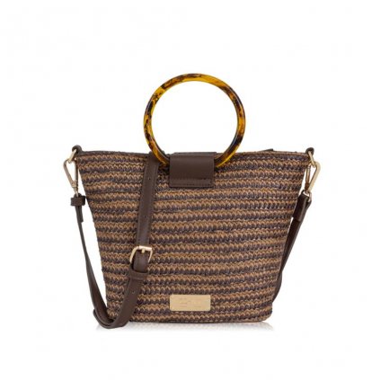 Dámská shopper kabelka z ekologické kůže Ochnik hnědá