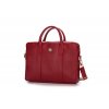 Dámská kožená taška na notebook Felice Dulce FL10 barva červená