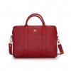 Dámská kožená taška na notebook Felice Dulce FL10 barva červená