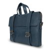 Kožená taška na notebook Solier Ameland SR03 barva tmavě modrá - unisex