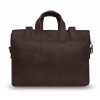 Kožená taška na notebook Solier Ameland SR03 barva tmavě hnědá - unisex