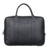 Sempertus Kožená obchodní taška na notebook a dokumenty - Černá