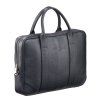 Sempertus Kožená obchodní taška na notebook a dokumenty - Černá