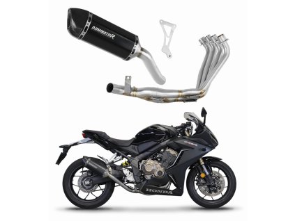 Honda CB 650 R 2019 - 2023 Full system Kolektor wydech Tłumik HP1 BLACK + dB killer medium