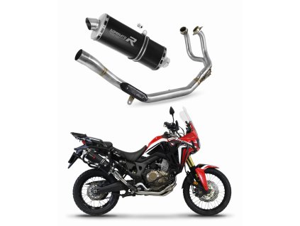 Honda CRF 1000L Africa Twin 2016 - 2019 Full system Kolektor wydech Tłumik P7 BLACK + dB killer medium