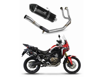 Honda CRF 1000L Africa Twin 2016 - 2019 Full system Kolektor wydech Tłumik HP7 BLACK + dB killer medium