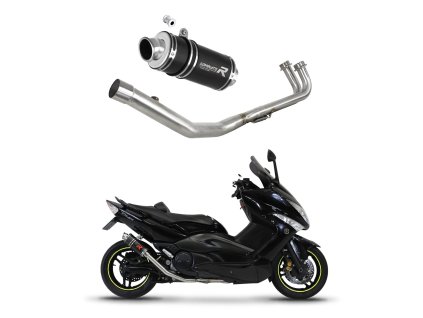Yamaha T-MAX 500 2008 - 2011 Full System Kolektor wydech Tłumik GP1 BLACK + dB killer medium