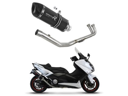 Yamaha XP 530 T-MAX 2012 - 2016 Full System Kolektor wydech Tłumik HP1 BLACK + dB killer medium
