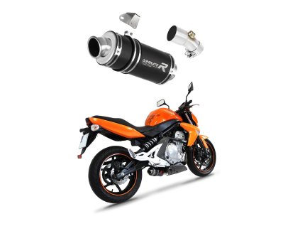 Kawasaki ER - 6 N / F 650 2006 - 2008 wydech Tłumik GP1 BLACK + dB killer medium