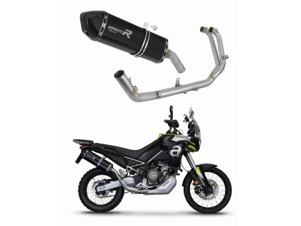 Aprilia Tuareg 660 2021 - 2023 Full system Kolektor wydech Tłumik HP7 BLACK + dB killer medium