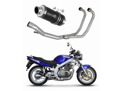 Suzuki GS 500E 1989 - 2009 Full System Kolektor wydech Tłumik GP1 BLACK + dB killer medium