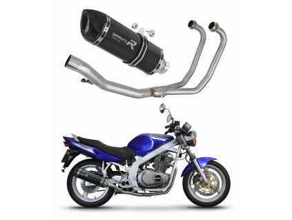 Suzuki GS 500E 1989 - 2009 Full System Kolektor wydech Tłumik HP1 BLACK + dB killer medium