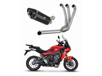Yamaha Tracer 9 / GT 2021 - 2024 Full system Kolektor wydech Tłumik HP8 BLACK + dB killer medium