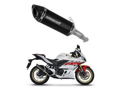 Yamaha YZF-R3 2019 - 2024 wydech Tłumik HP8 BLACK + dB killer medium