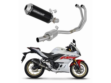 Yamaha YZF-R3 2019 - 2024 Full system EX Kolektor wydech Tłumik OV G2 BLACK + dB killer medium