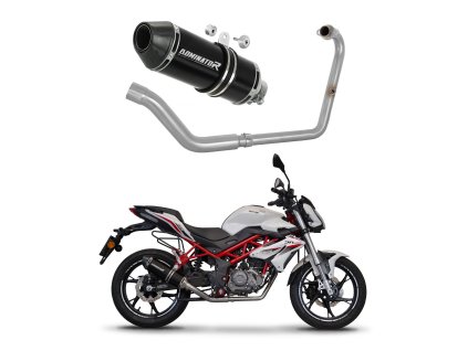 Benelli BN 125 2018 - 2023 Full system Kolektor wydech Tłumik HP3 BLACK + dB killer