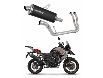 Benelli TRK 702 / TRK 702X 2023 - 2024 Full system Kolektor wydech Tłumik P7 BLACK + dB killer