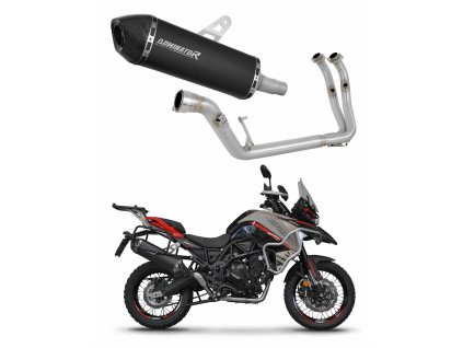 Benelli TRK 702 / TRK 702X 2023 - 2024 Full system Kolektor wydech Tłumik HP7 BLACK + dB killer