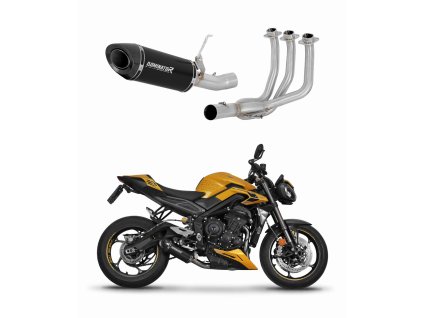 Triumph STREET TRIPLE 765 S / R / RS 2023 - 2024 Full system Kolektor wydech Tłumik HP8 BLACK + dB killer