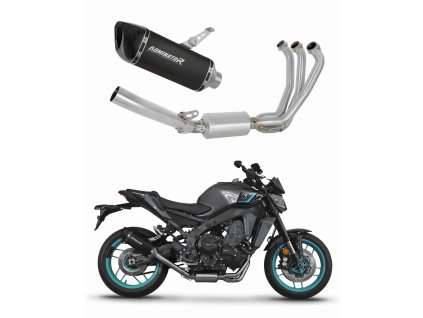 Yamaha MT-09 2024 Full system Kolektor wydech Tłumik HP6 BLACK + dB killer