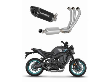 Yamaha MT-09 2024 Full system Kolektor wydech Tłumik HP8 BLACK + dB killer