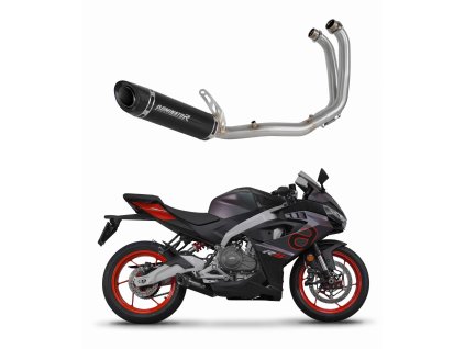 Aprilia RS 457 2024 Full system Kolektor wydech Tłumik HP8 BLACK + dB killer
